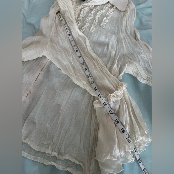 Studio 1940 Blouse Women’s 22/24W Y2K Sheer Ruffle Fairy Ethereal Cottagecore. - Picture 5 of 16